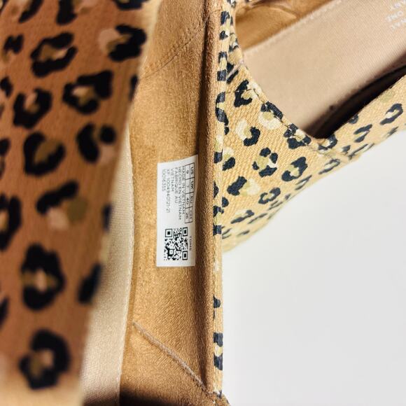 TOMS Cheetah Print Wedges – Peep Toe Espadrille Heel - Picture 9 of 9